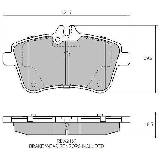 RDA Brakes — RDA GP Max General Purpose Low Metallic Brake Pad Set — part number RDB2137