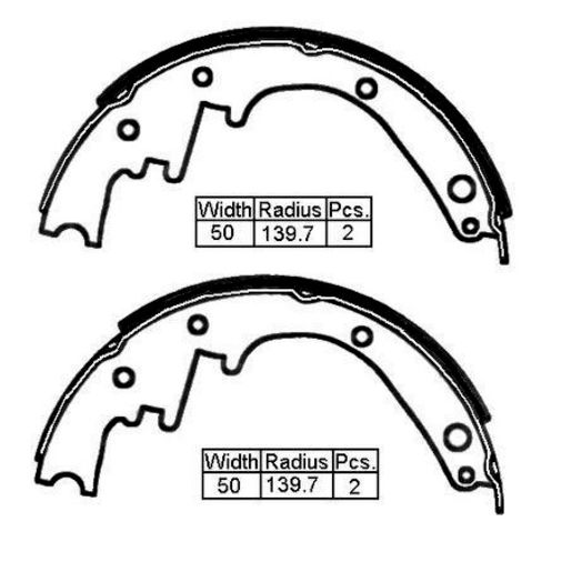 RDA Brakes — RDA Brakes Brake Shoe Set — part number R1064