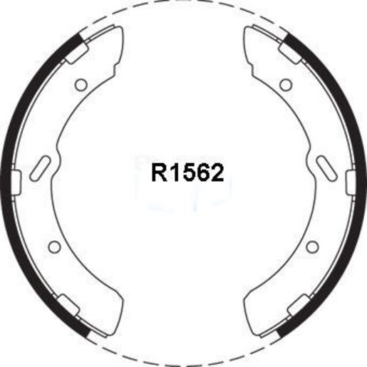 RDA Brakes — RDA Brakes Brake Shoe Set 295mm x 50 — part number R1562