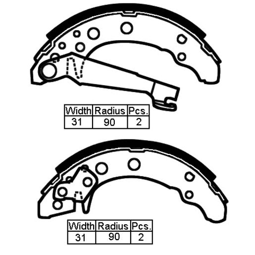 Remsa — Remsa BRAKE SHOE — part number XBS629 N