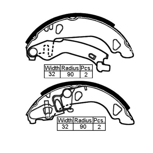 Remsa — Remsa BRAKE SHOE — part number XBS889 N