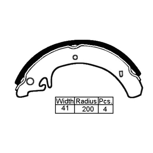 Remsa — B/S R LADA SAMARA 86- 200 X 40MM — part number XBS776 N