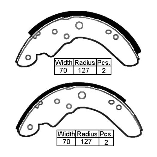 Remsa — B/S R FRD TRANSIT 77-86 252 X 70M — part number XL1048 N