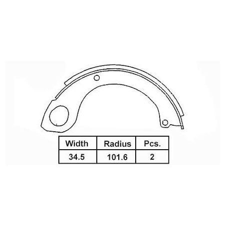 VETTO — Vetto Brake Shoe H Nis Diesel Ud Cw46 86-90 20 — part number XK1245 N