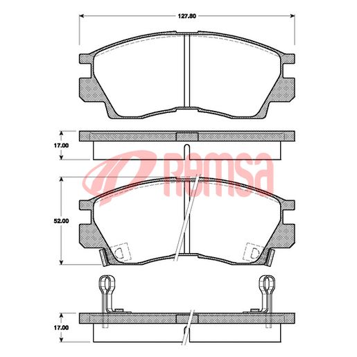 Remsa — Remsa BRAKE PADS — part number 0290 02