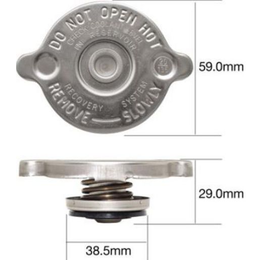 Tridon — Tridon Radiator Cap 18 Psi - 125 kPa Metal Bayonet — part number CA18125