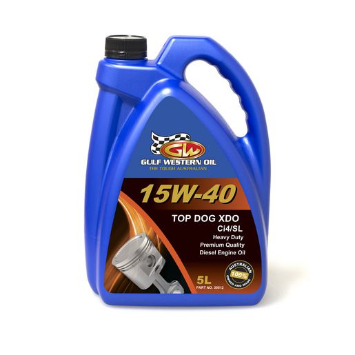 Gulf Western — Gulf Western Top Dog XDO 15W-40 Engine Oil - 5L — part number 30512