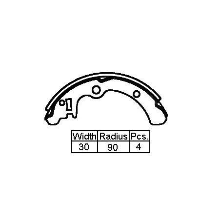 VETTO — Vetto Brake Shoe R Sub Leone 84-94      180 X — part number XK7730 N