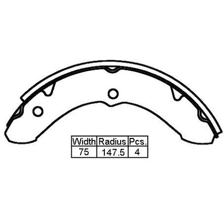 XP — XP Brake Shoe Set — part number XK2255 N