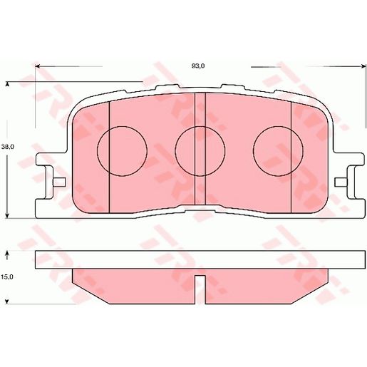 TRW — TRW DTEC Ceramic Brake Pads Set — part number GDB7628 DT