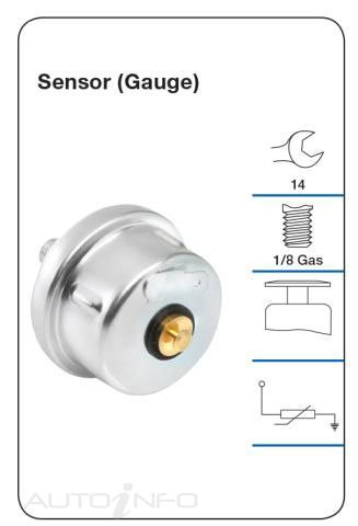 Tridon — Tridon Oil Pressure Switch (Gauge) — part number TPS063