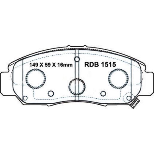 RDA Brakes — RDA Phantom Ceramic Brake Pad Set — part number RDC1515