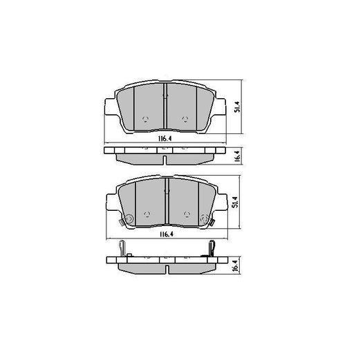 RDA Brakes — RDA Phantom Ceramic Brake Pad Set — part number RDC1422