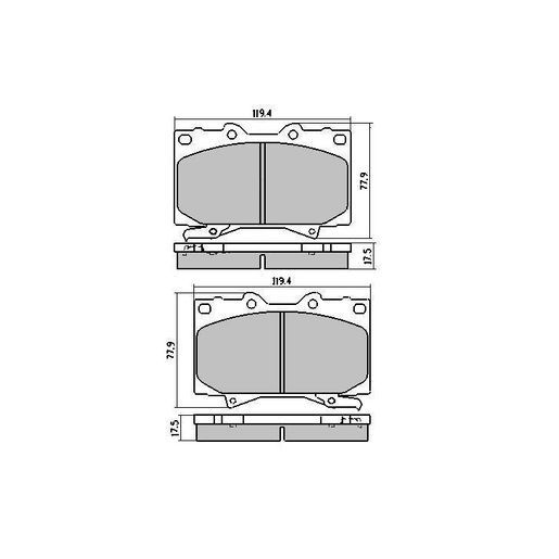 RDA Brakes — RDA Phantom Ceramic Brake Pad Set — part number RDC1365
