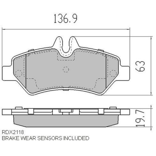 RDA Brakes — RDA Phantom Ceramic Brake Pad Set — part number RDC2118