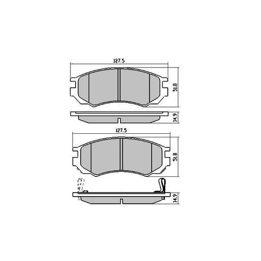 RDA Brakes — RDA Phantom Ceramic Brake Pad Set — part number RDC1281