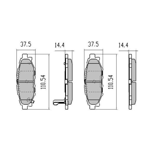 RDA Brakes — RDA Phantom Ceramic Brake Pad Set — part number RDC1992