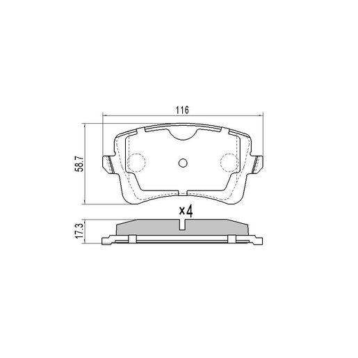 RDA Brakes — RDA Phantom Ceramic Brake Pad Set — part number RDC2255