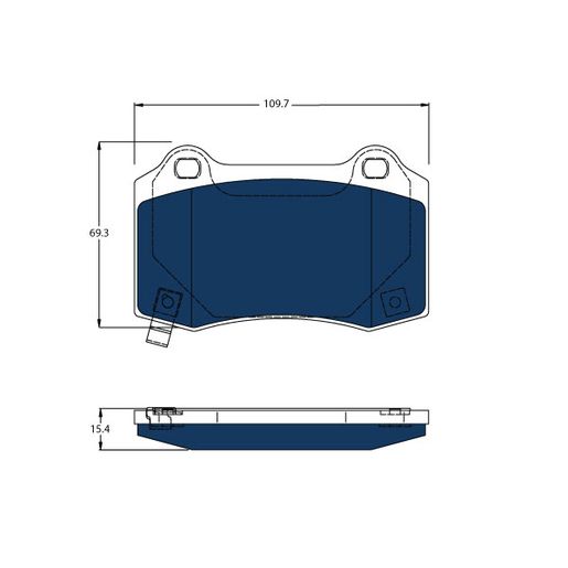 TRW — TRW Electric Blue EV Hybrid Brake Pad Set — part number GDB4171BTE