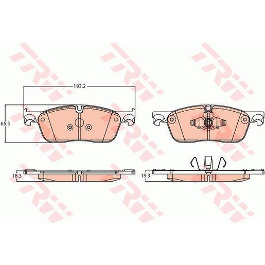 TRW — TRW Brake Pad Set — part number GDB2100