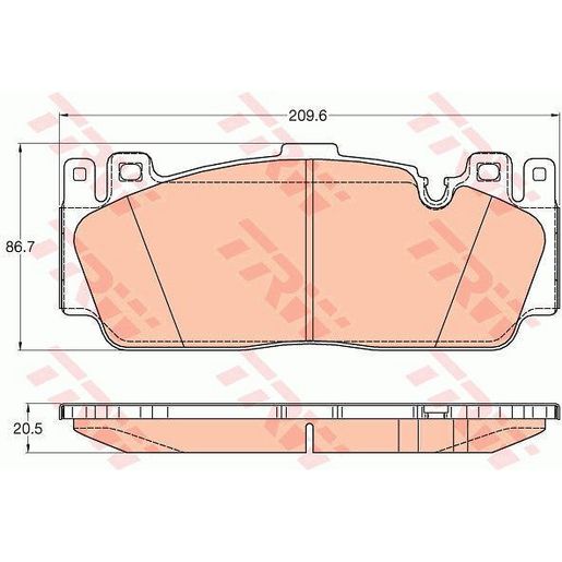 TRW — TRW Brake Pad Set — part number GDB2020