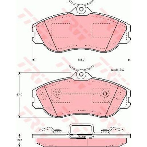TRW — TRW Brake Pads Set — part number GDB815