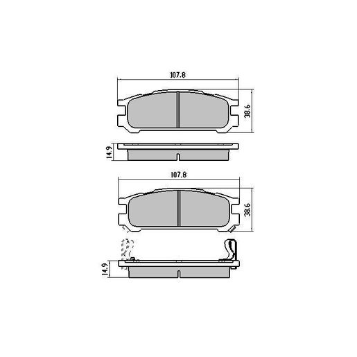 RDA Brakes — RDA Phantom Ceramic Brake Pad Set — part number RDC1186