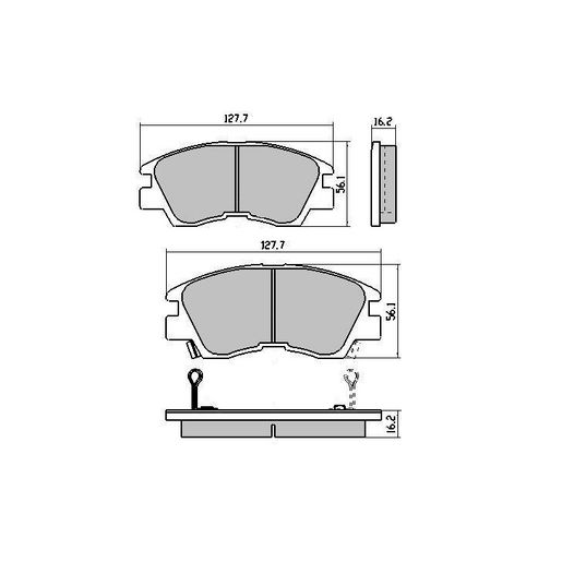 RDA Brakes — RDA Phantom Ceramic Brake Pad Set — part number RDC1113