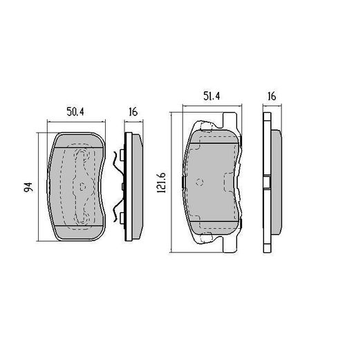 RDA Brakes — RDA Phantom Ceramic Brake Pad Set — part number RDC2018