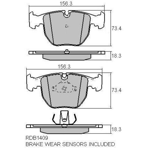 RDA Brakes — RDA Phantom Ceramic Brake Pad Set — part number RDC1409