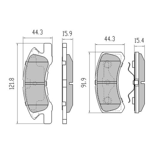 RDA Brakes — RDA Phantom Ceramic Brake Pad Set — part number RDC2142