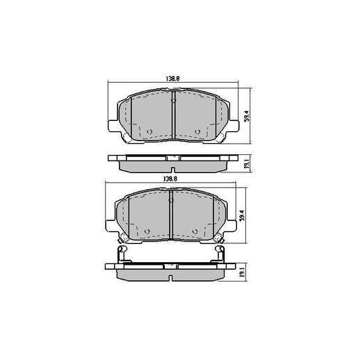 RDA Brakes — RDA Phantom Ceramic Brake Pad Set — part number RDC1488