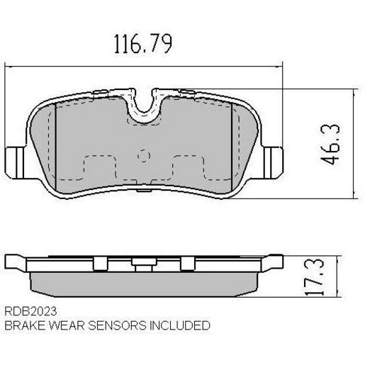 RDA Brakes — RDA Phantom Ceramic Brake Pad Set — part number RDC2023