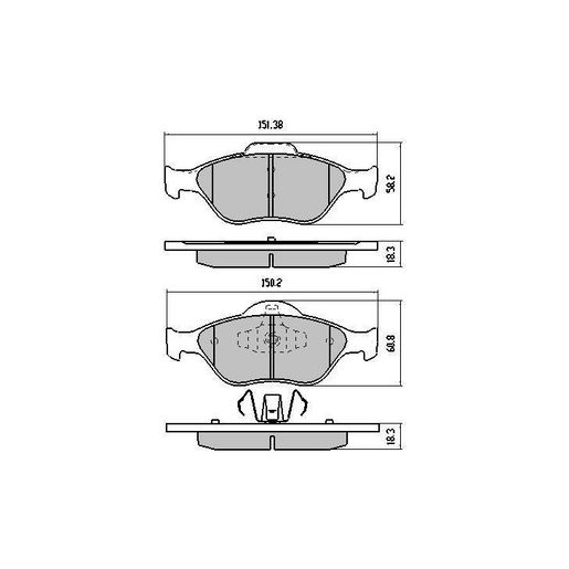 RDA Brakes — RDA Phantom Ceramic Brake Pad Set — part number RDC1724