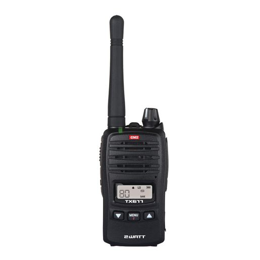 GME — GME 2 Watt UHF CB Handheld Radio — part number TX677