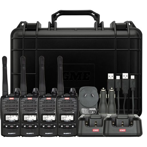 GME — GME 2 Watt UHF CB Handheld Radio Quad Pack — part number TX677QP