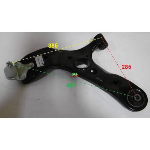 Sas Auto Parts — Nolathane - Control arm - complete front lower left — part number LA224L