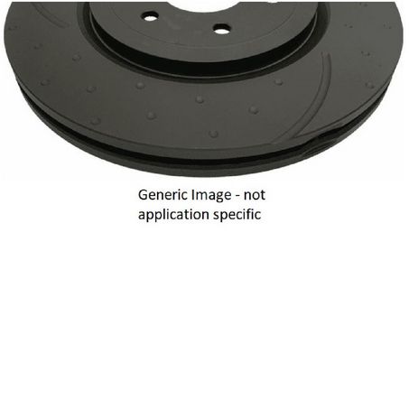 RDA Brakes — RDA Brakes Slotted & Dimpled Disc Brake Rotor Pair Vented 296mm — part number RDA40D
