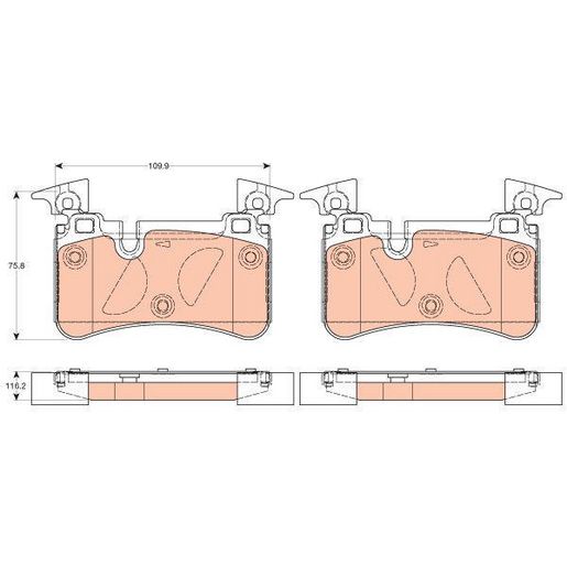 TRW — TRW Brake Pad Set — part number GDB2061