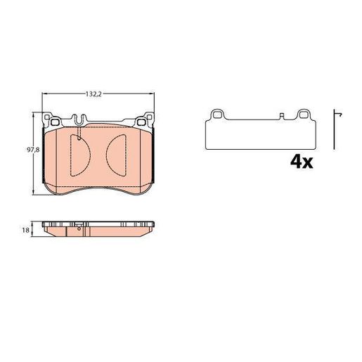 TRW — TRW Brake Pad Set — part number GDB2144
