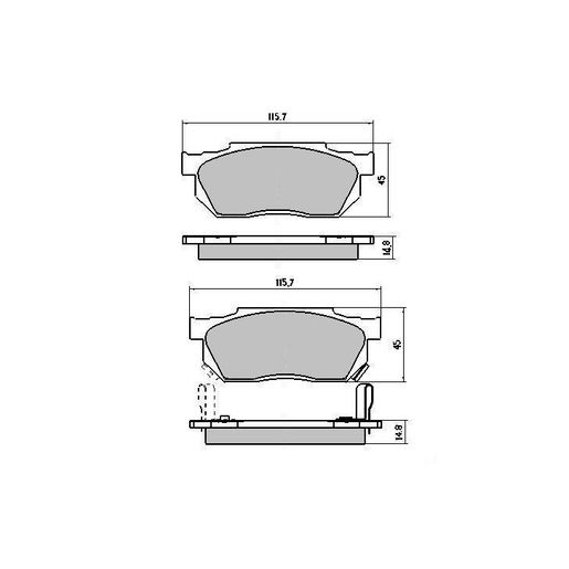 RDA Brakes — RDA Phantom Ceramic Brake Pad Set — part number RDC300
