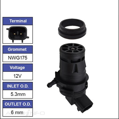 Nice — WASHER MOTOR 12V — part number NWP175