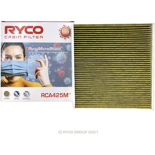 Ryco Filters — Ryco Cabin Air Filter - Microshield — part number RCA425M
