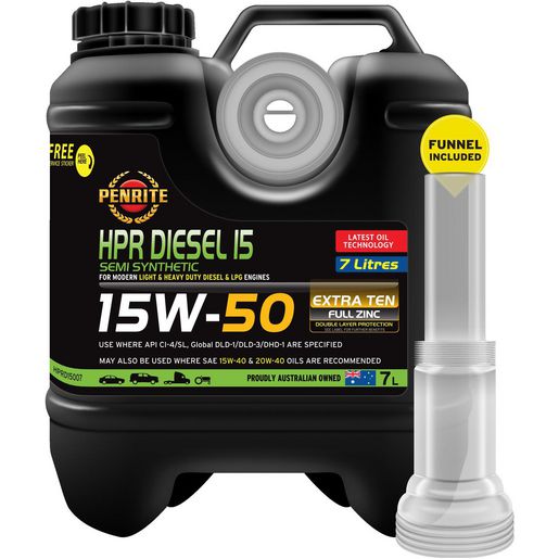 Penrite — Penrite HPR Diesel 15 Semi Synthetic 15W-50 Engine Oil 7L — part number HPRD15007