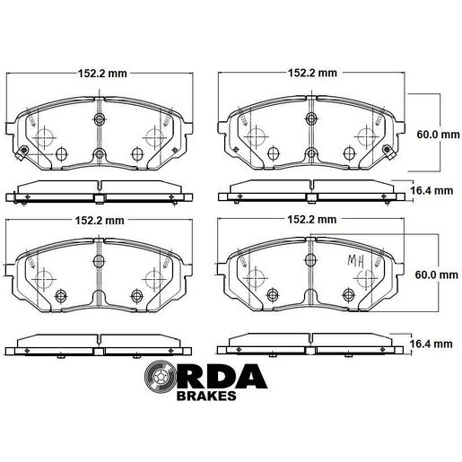 RDA Brakes — RDA Brakes Extreme Heavy Duty Brake Pad Set — part number RDX2468SM