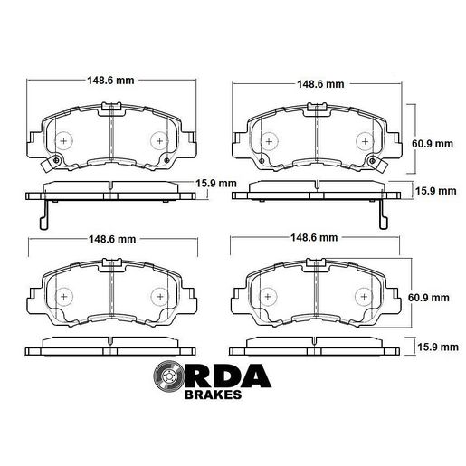 RDA Brakes — RDA Phantom Ceramic Brake Pad Set — part number RDC2467