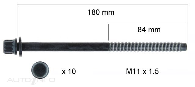 Permaseal — Permaseal Cylinder Head Bolt - Ford Falcon EA-AU — part number HBS220