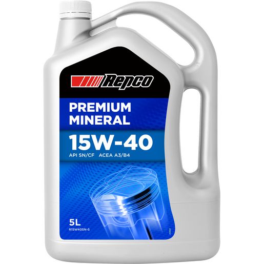 Repco — Repco Mineral 15W-40 Engine Oil 5L — part number R15W40SN-5