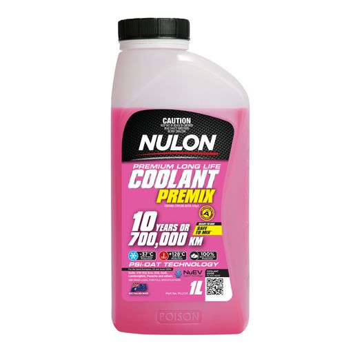 Nulon — Nulon Premium Long Life Pink Coolant Premix 1L — part number PLLTU1