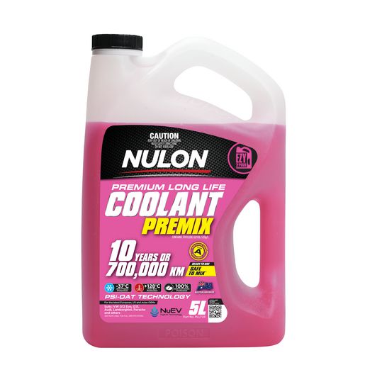 Nulon — Nulon Premium Long Life Pink Coolant Premix 5L — part number PLLTU5